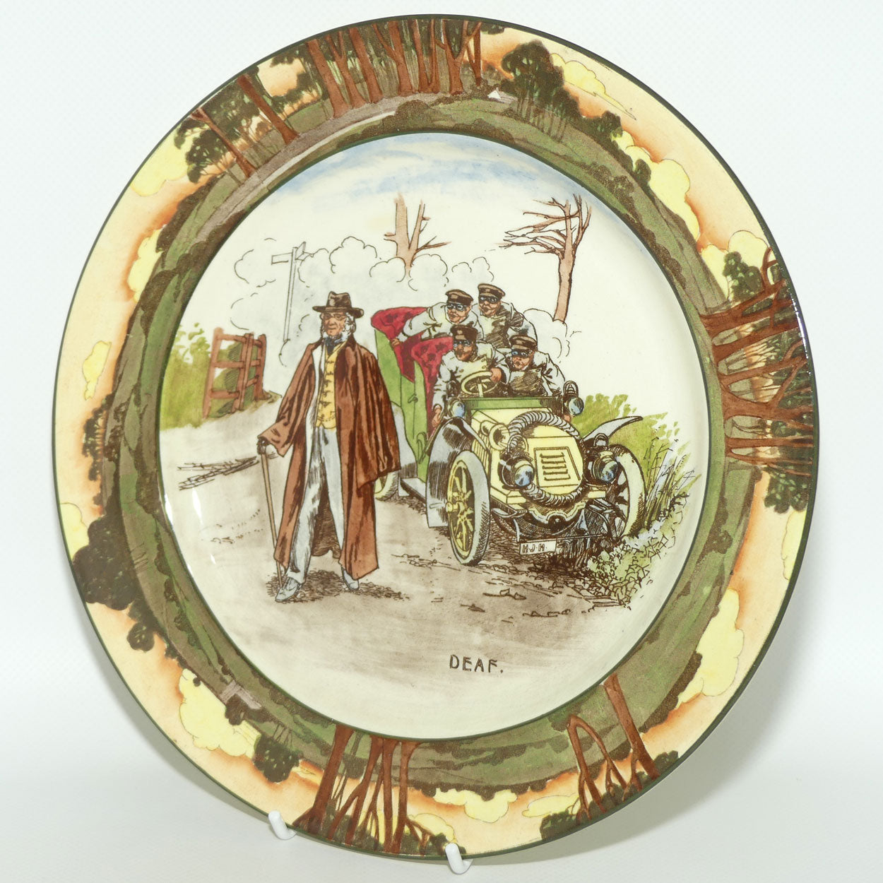 Royal Doulton Early Motoring plate D2406: Deaf | Medium 24cm