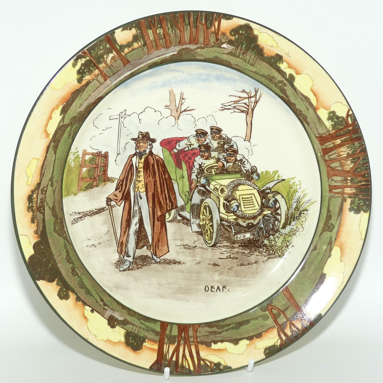 Royal Doulton Early Motoring plate D2406: Deaf | Medium 24cm