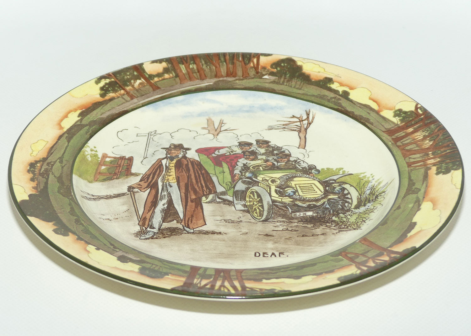Royal Doulton Early Motoring plate D2406: Deaf | Medium 24cm