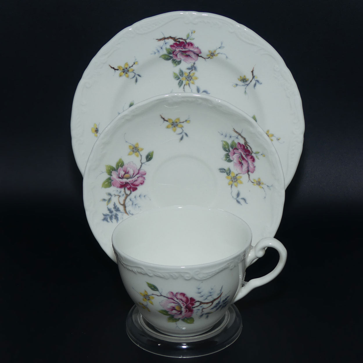Wedgwood Bone China trio | Mayfair Collection | Debutante pattern