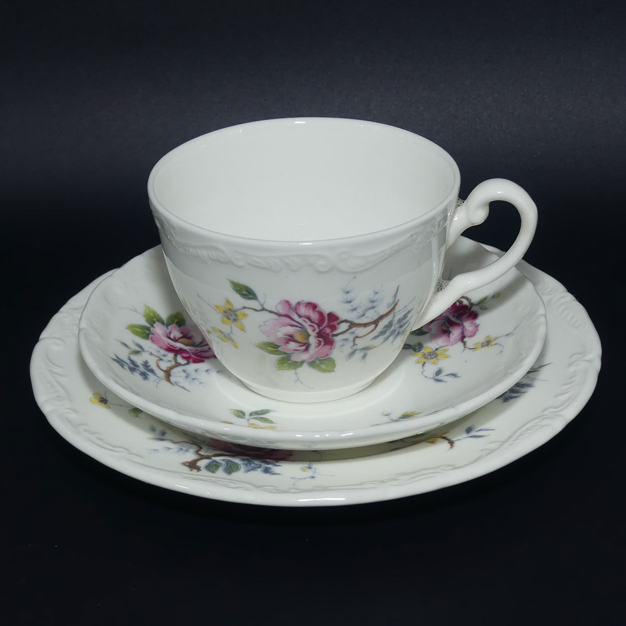 Wedgwood Bone China trio | Mayfair Collection | Debutante pattern