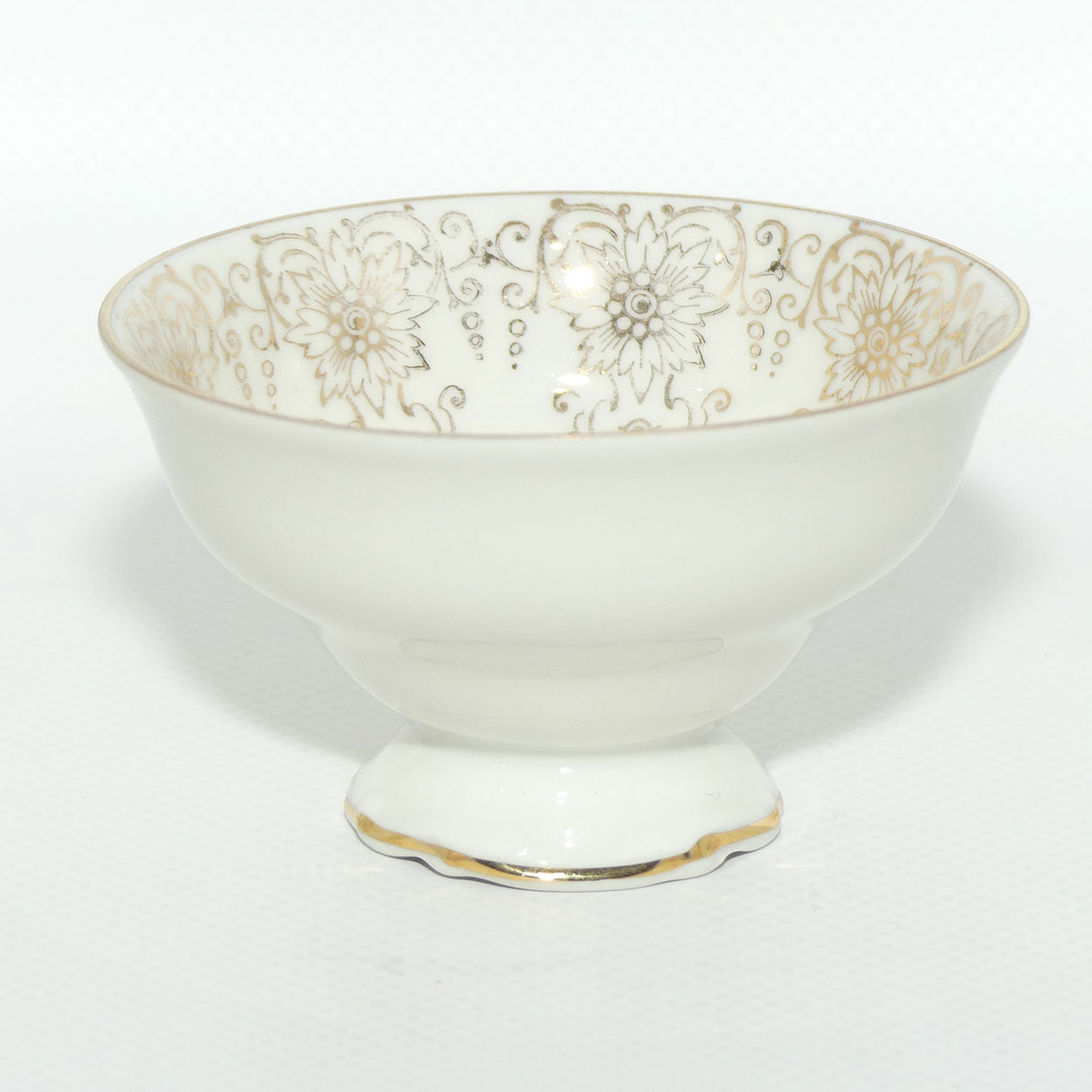 Alka Bavaria demi tasse duo | Pink Flower and figured rim