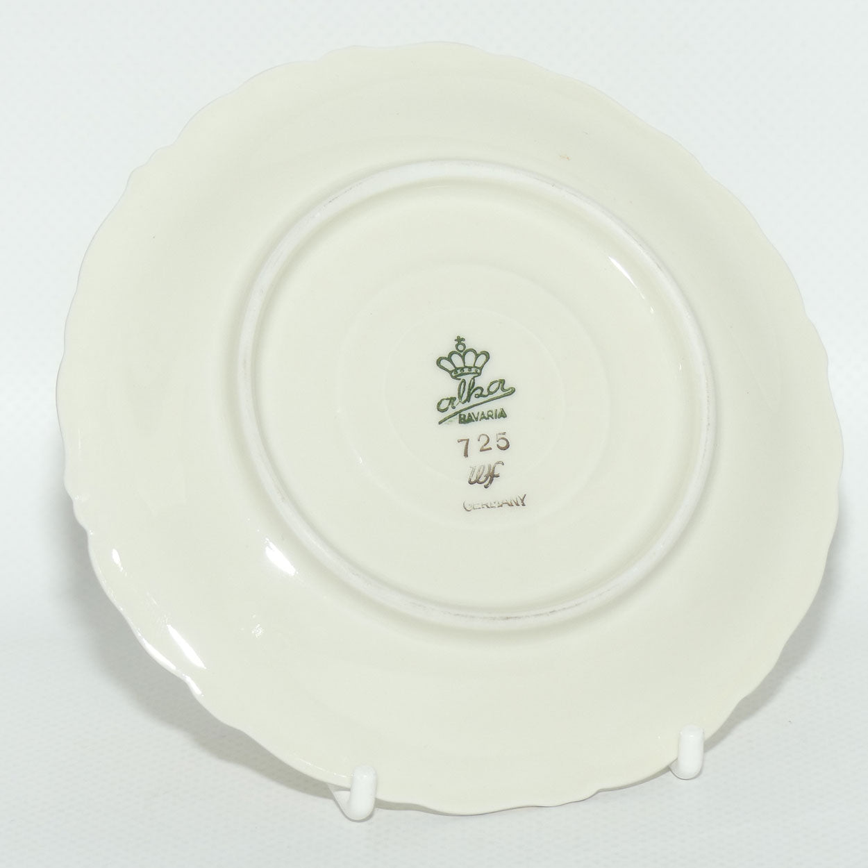 Alka Bavaria demi tasse duo | Pink Flower and figured rim