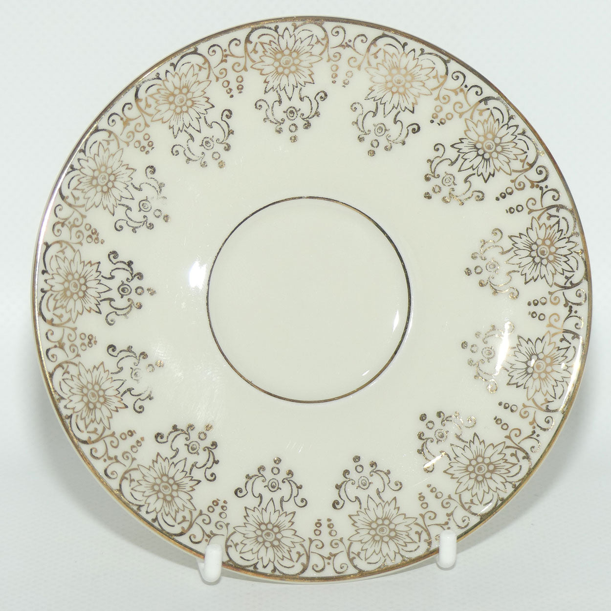 Alka Bavaria demi tasse duo | Purple Flower and gilt rim