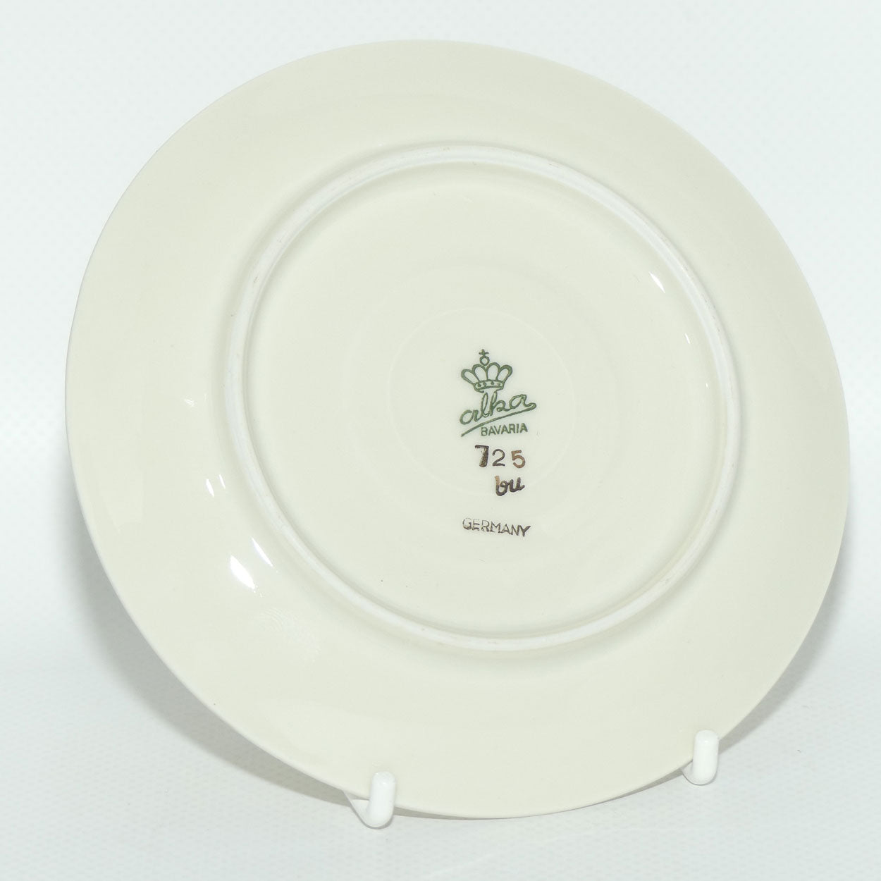 Alka Bavaria demi tasse duo | Purple Flower and gilt rim