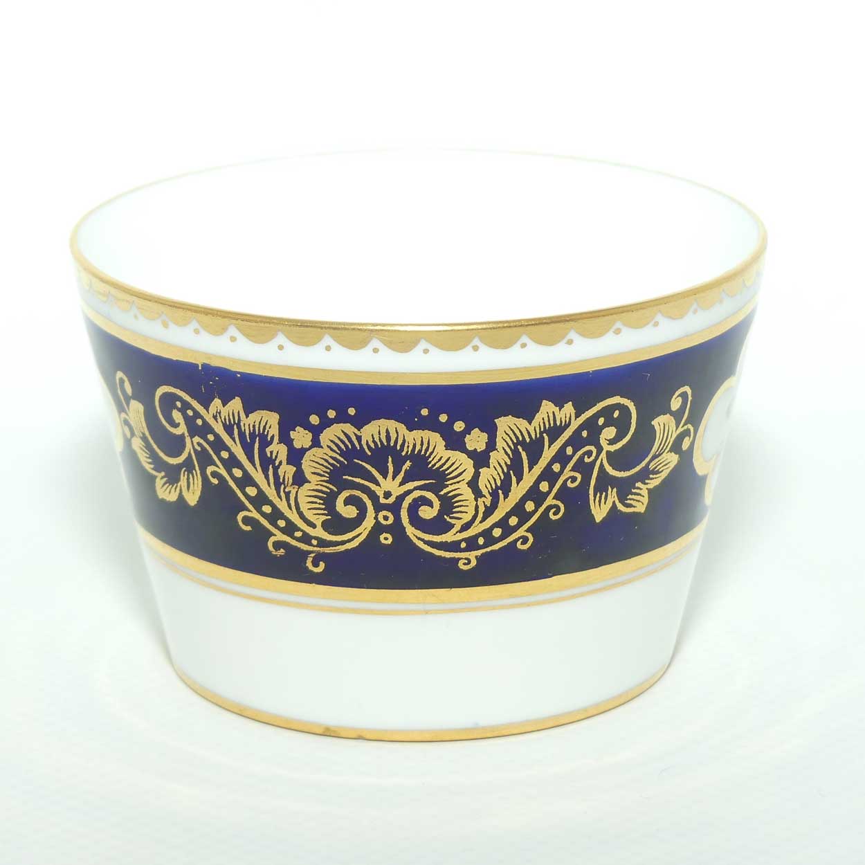 Paragon Royal Blue and Gilt border demi tasse milk and sugar | Floral Spray
