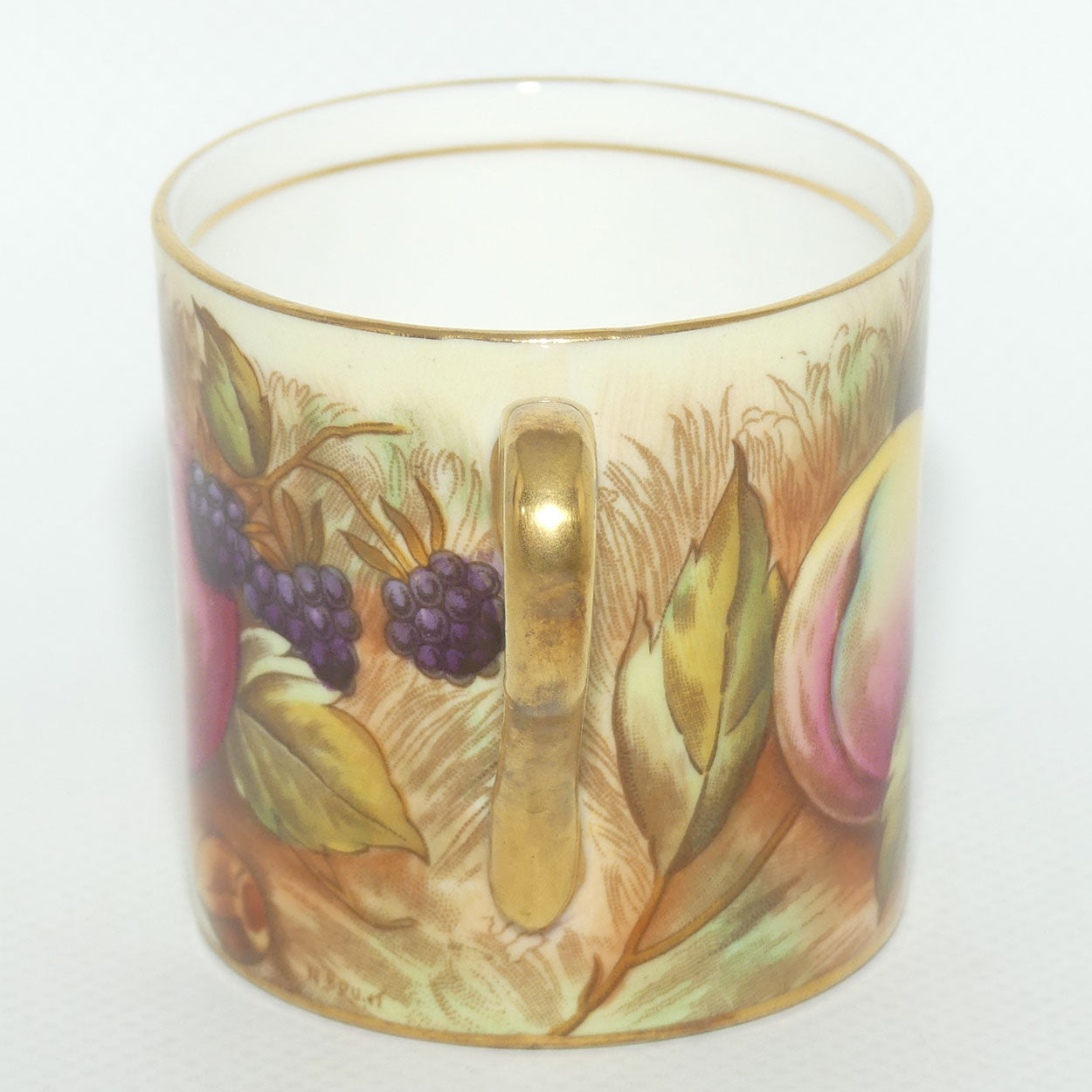 Aynsley Fruit Orchard Gold demi tasse coffee can #1 | D Jones & N Brunt