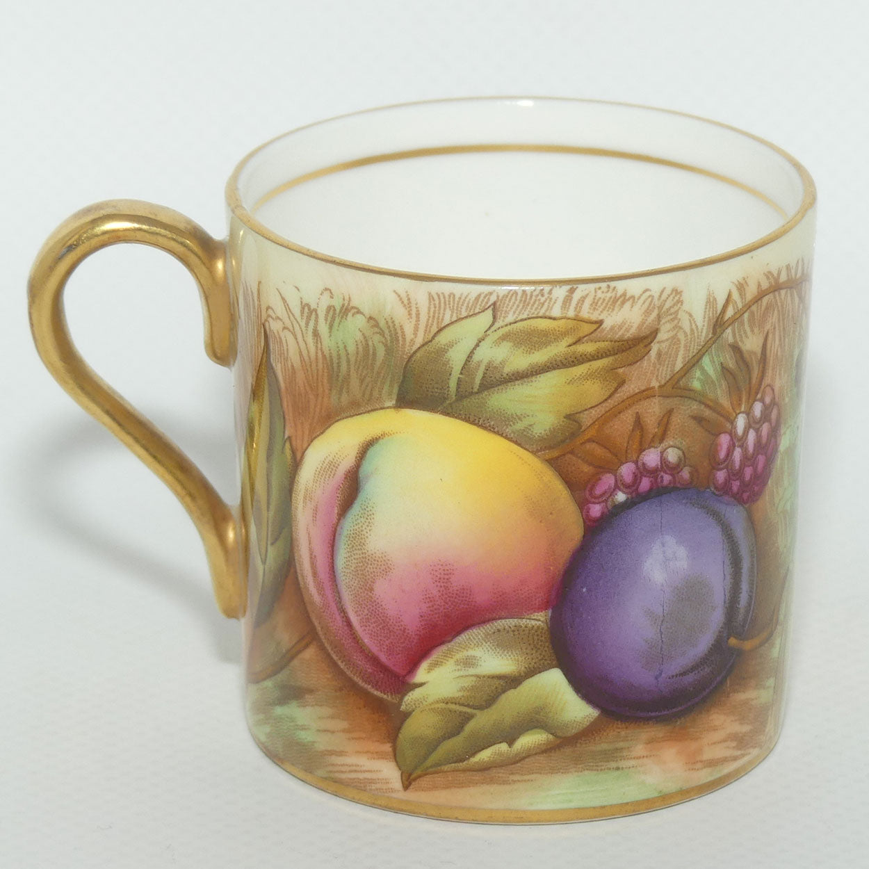 Aynsley Fruit Orchard Gold demi tasse coffee can #1 | D Jones & N Brunt