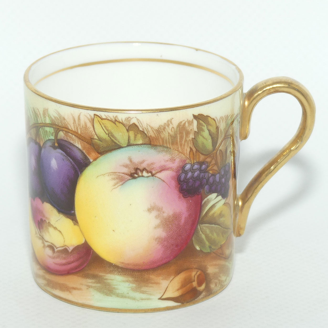 Aynsley Fruit Orchard Gold demi tasse coffee can #1 | D Jones & N Brunt