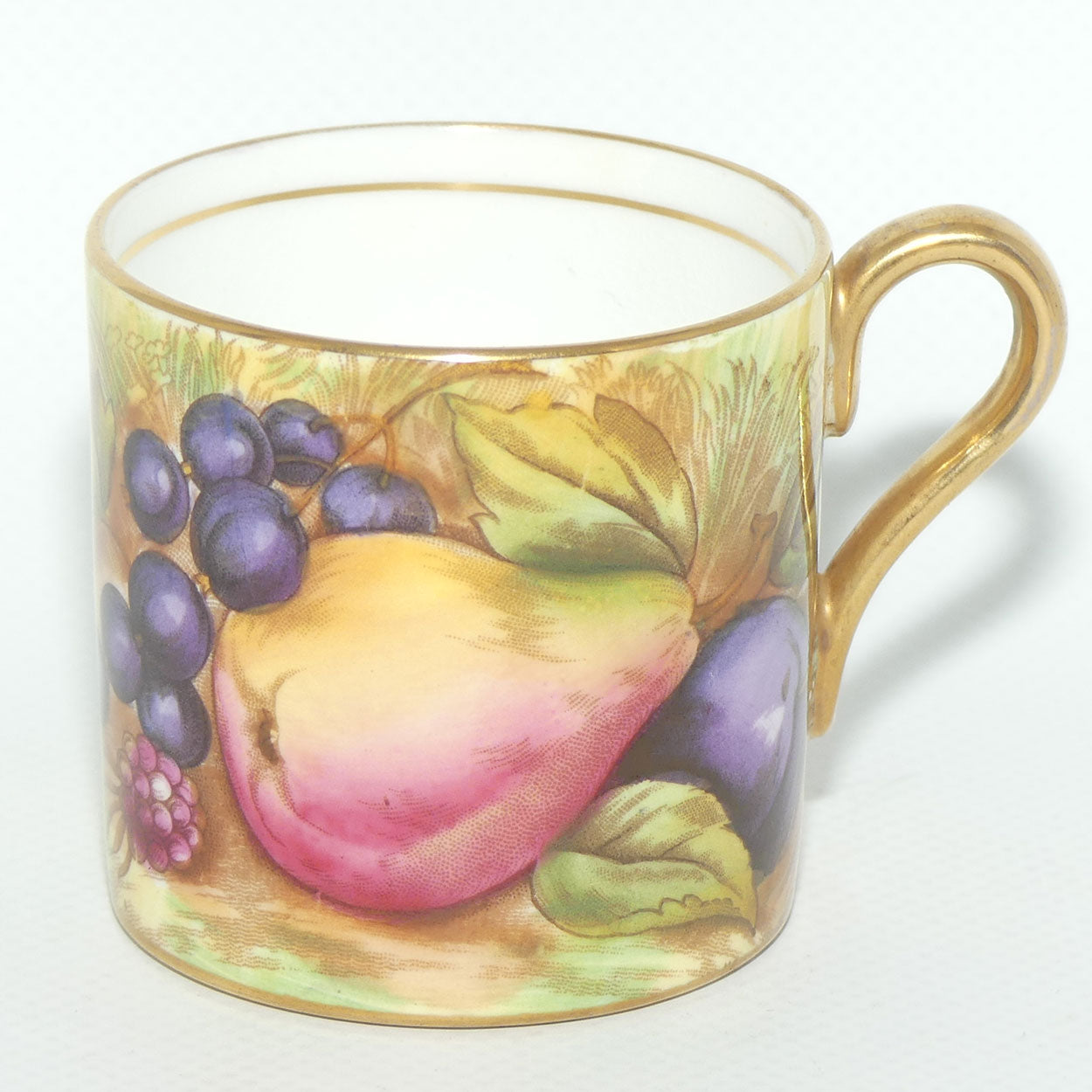 Aynsley Fruit Orchard Gold demi tasse coffee can | #3 | D Jones