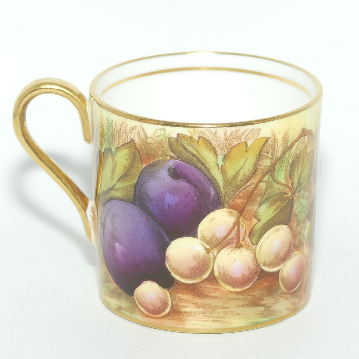 Aynsley Fruit Orchard Gold demi tasse coffee can | #4 | D Jones & N Brunt