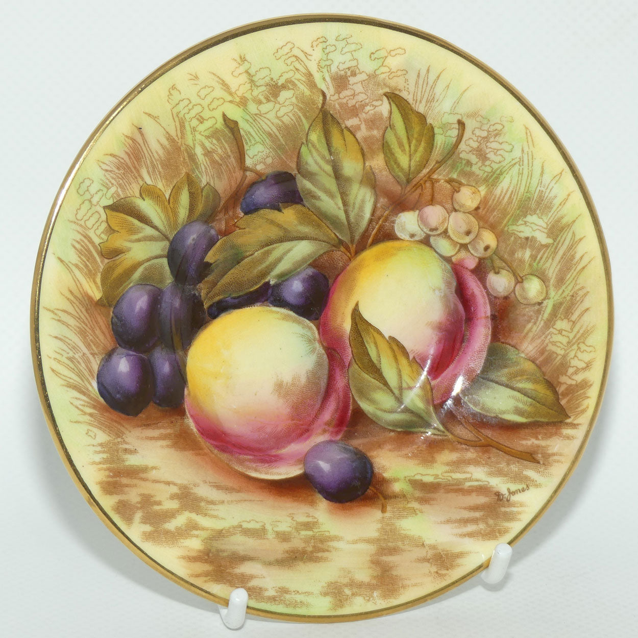 Aynsley Fruit Orchard Gold demi tasse coffee can | #4 | D Jones & N Brunt