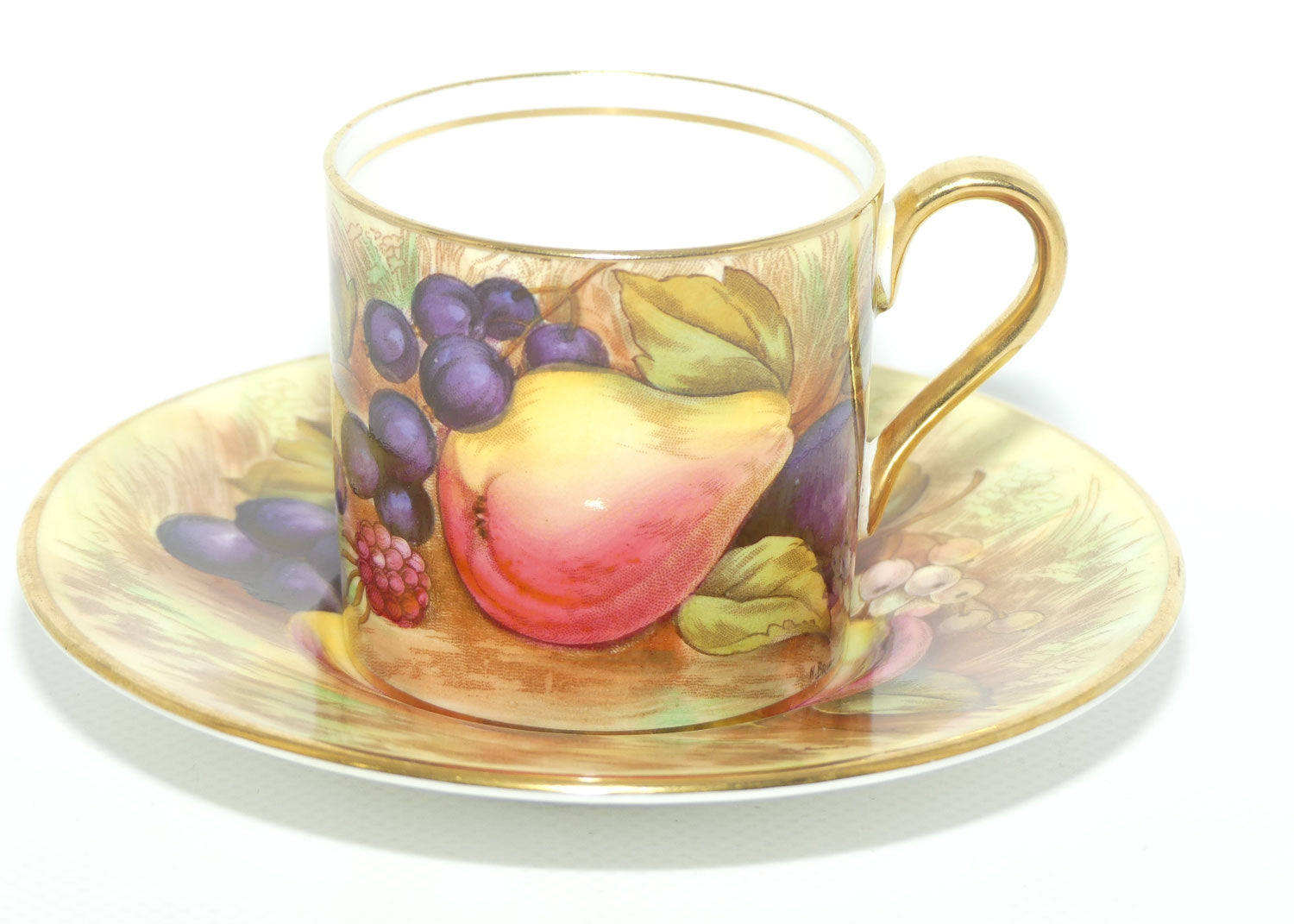 Aynsley Fruit Orchard Gold demi tasse coffee can | #5 | D Jones & N Brunt