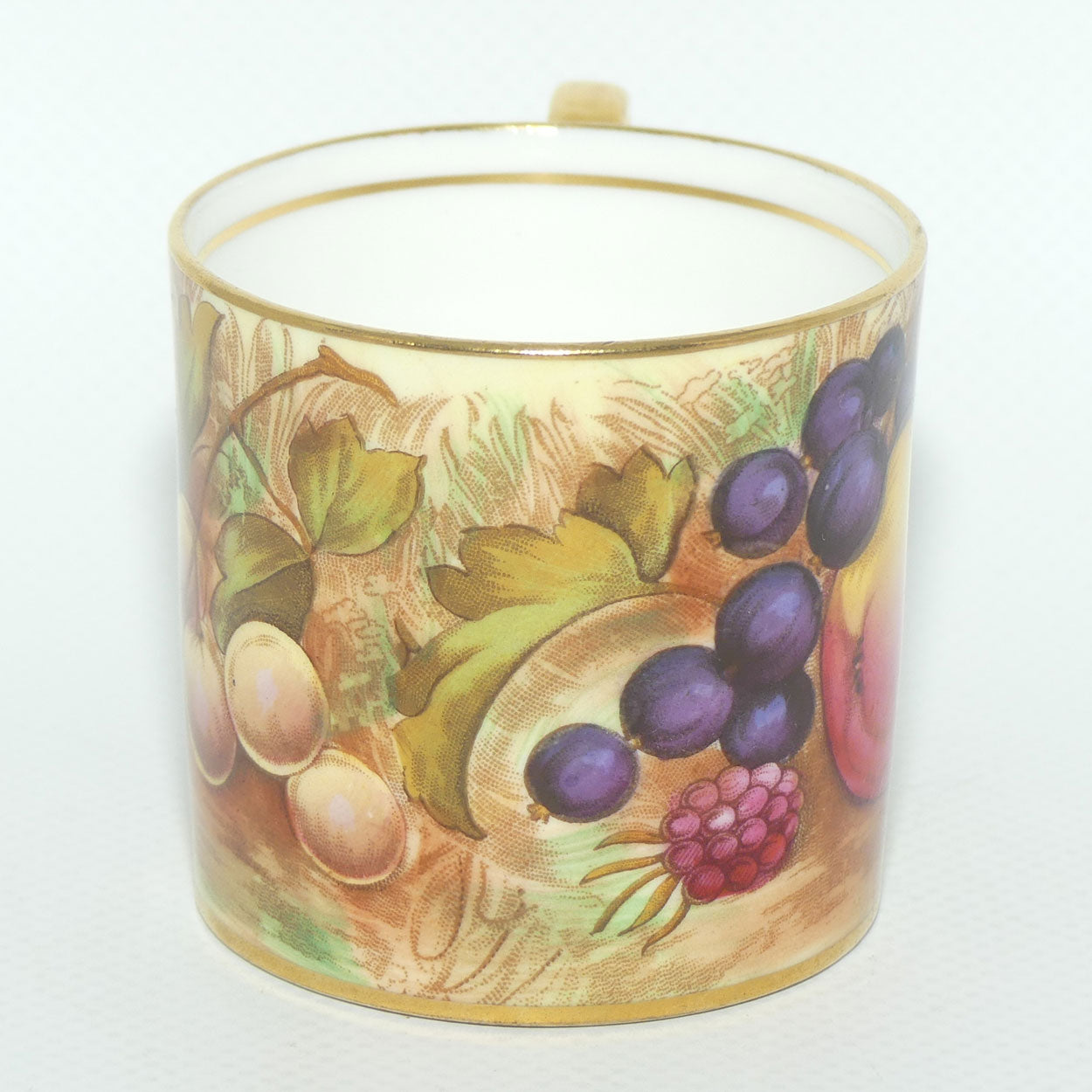 Aynsley Fruit Orchard Gold demi tasse coffee can | #5 | D Jones & N Brunt