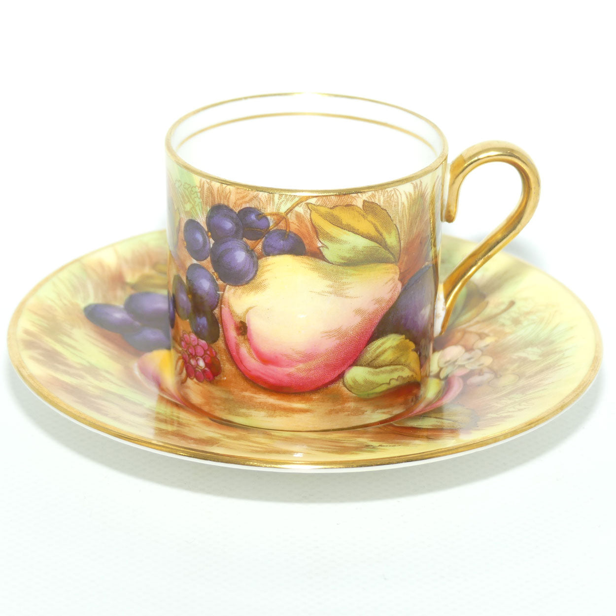 Aynsley Fruit Orchard Gold demi tasse coffee can | #6 | D Jones & N Brunt