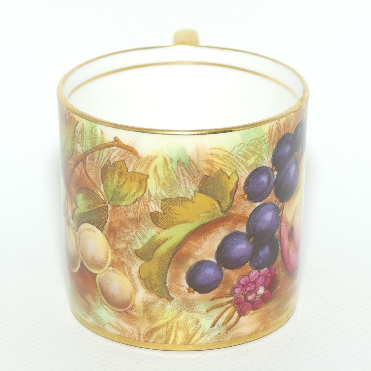 Aynsley Fruit Orchard Gold demi tasse coffee can | #6 | D Jones & N Brunt