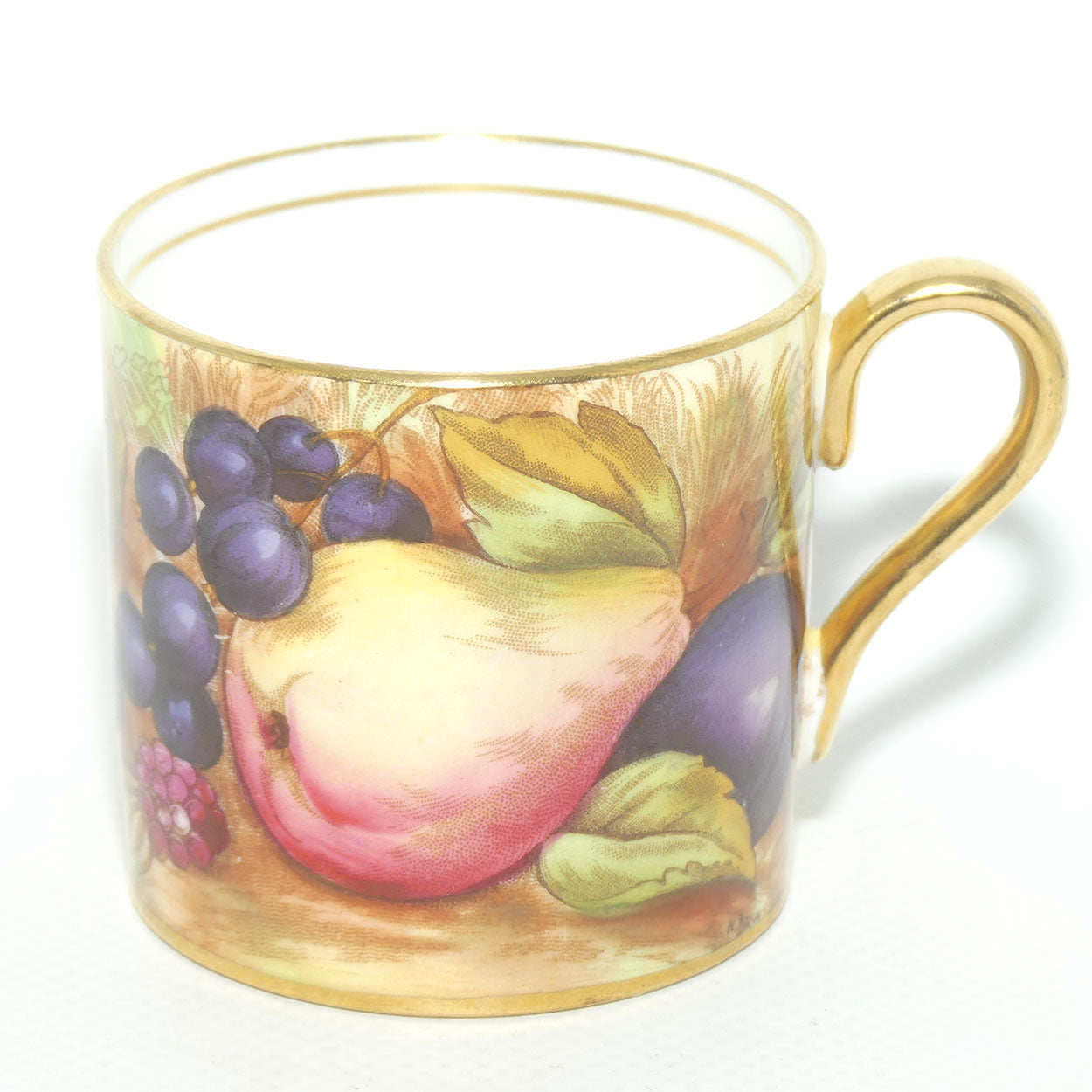 Aynsley Fruit Orchard Gold demi tasse coffee can | #6 | D Jones & N Brunt