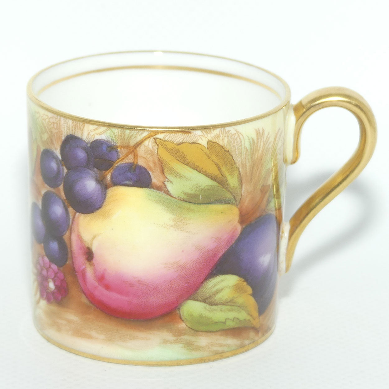 Aynsley Fruit Orchard Gold demi tasse coffee can | #7 | D Jones