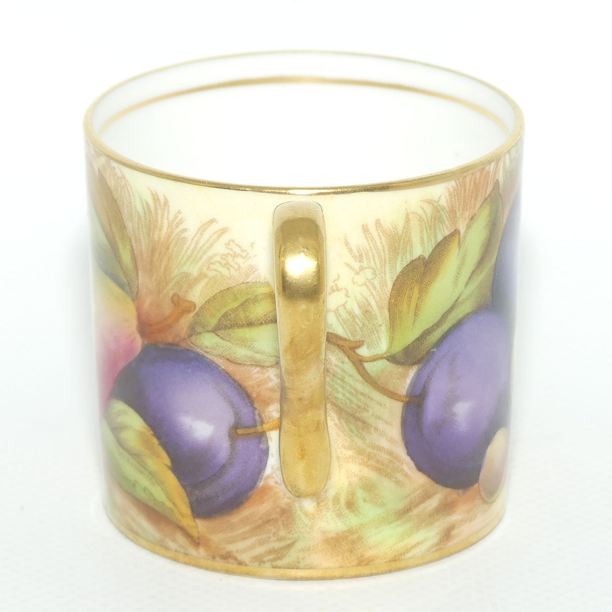 Aynsley Fruit Orchard Gold demi tasse coffee can | #7 | D Jones