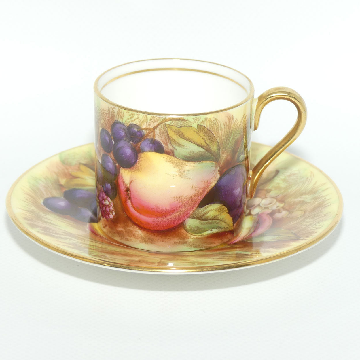 Aynsley Fruit Orchard Gold demi tasse coffee can | #8 | D Jones