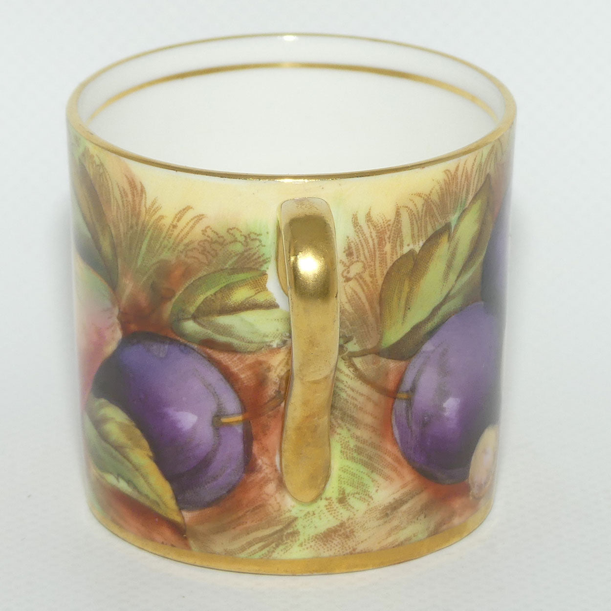 Aynsley Fruit Orchard Gold demi tasse coffee can | #8 | D Jones