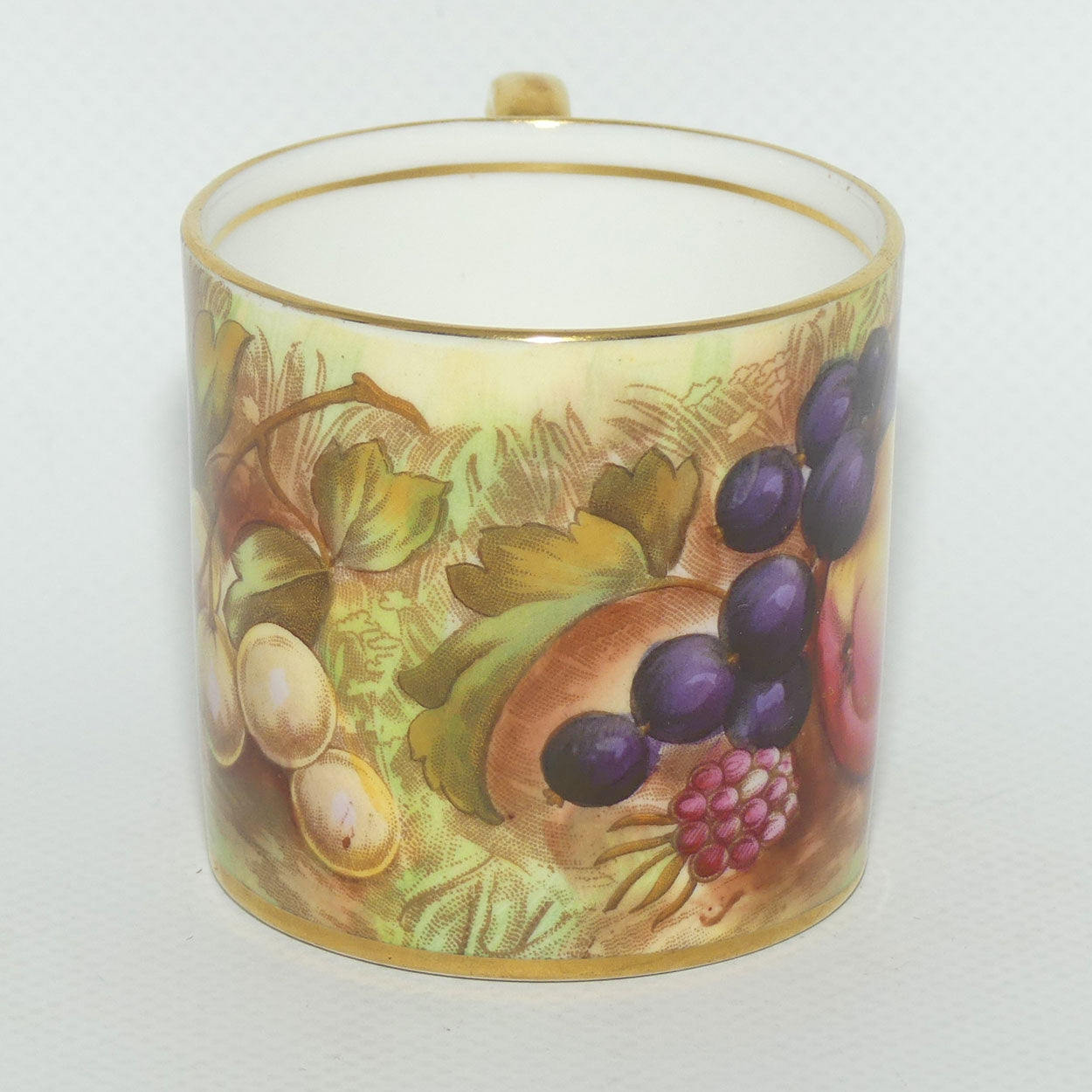 Aynsley Fruit Orchard Gold demi tasse coffee can | #8 | D Jones