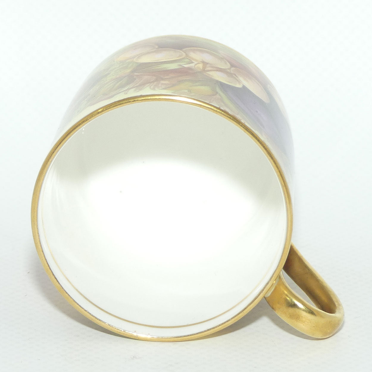 Aynsley Fruit Orchard Gold demi tasse coffee can | #8 | D Jones