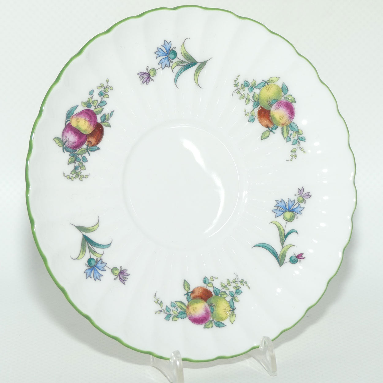 Spode Fruit and Floral motif demi tasse cup and saucer