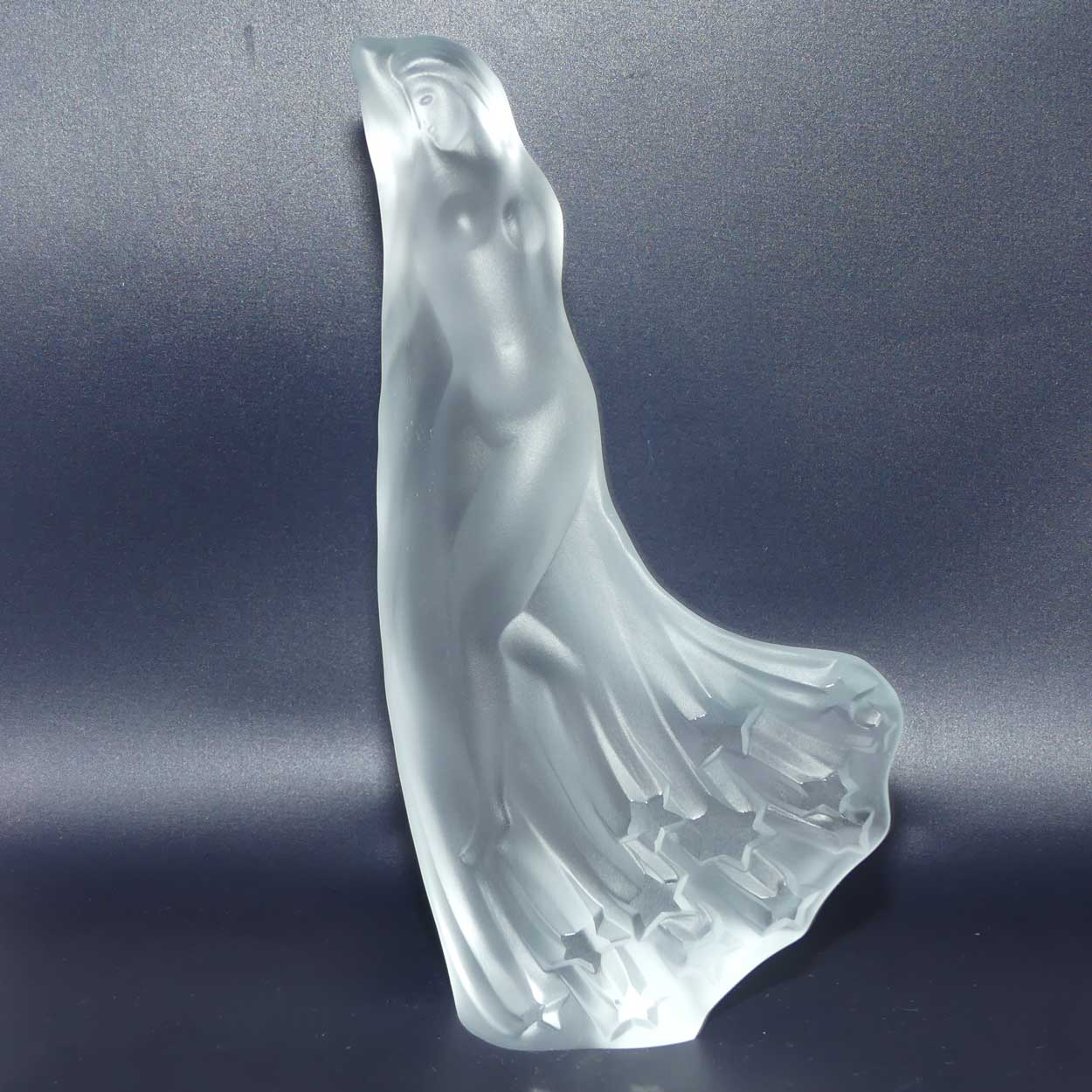 Vintage Desna Crystal Art Deco style figure with Stars in Dress