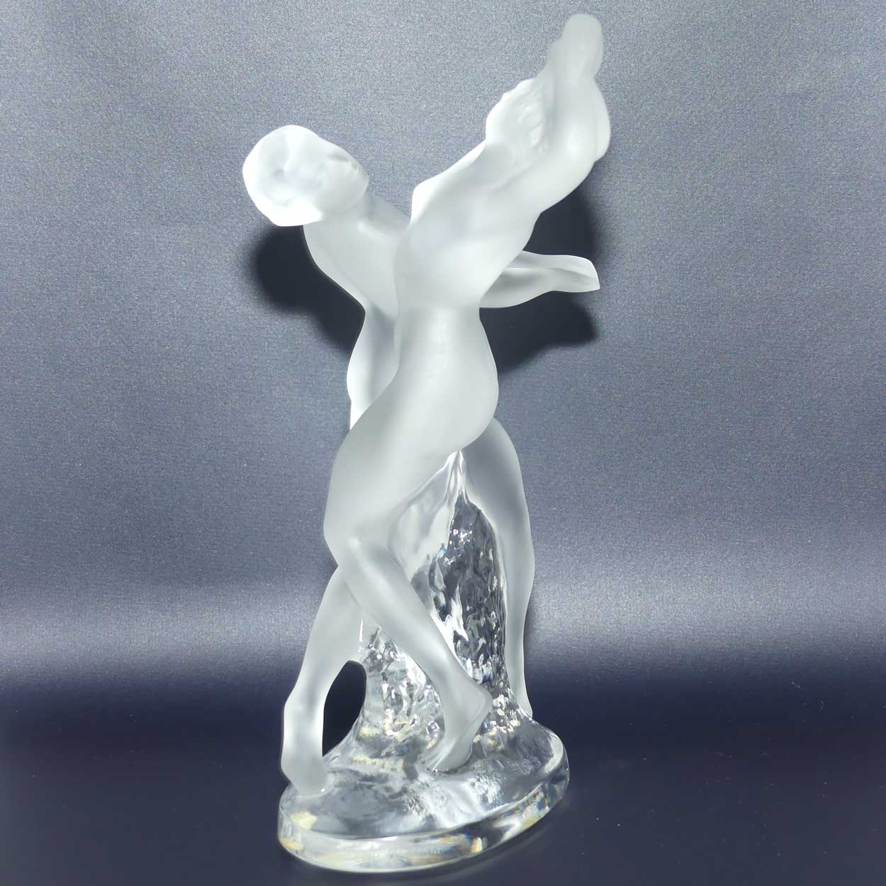 Lalique France Frosted figure group | Two Dancers | Deux Danseuses