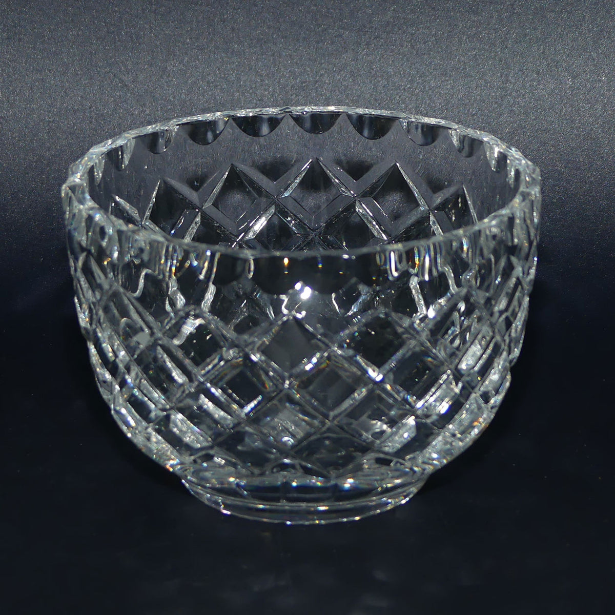 Diamond cut Crystal milk jug and sugar bowl