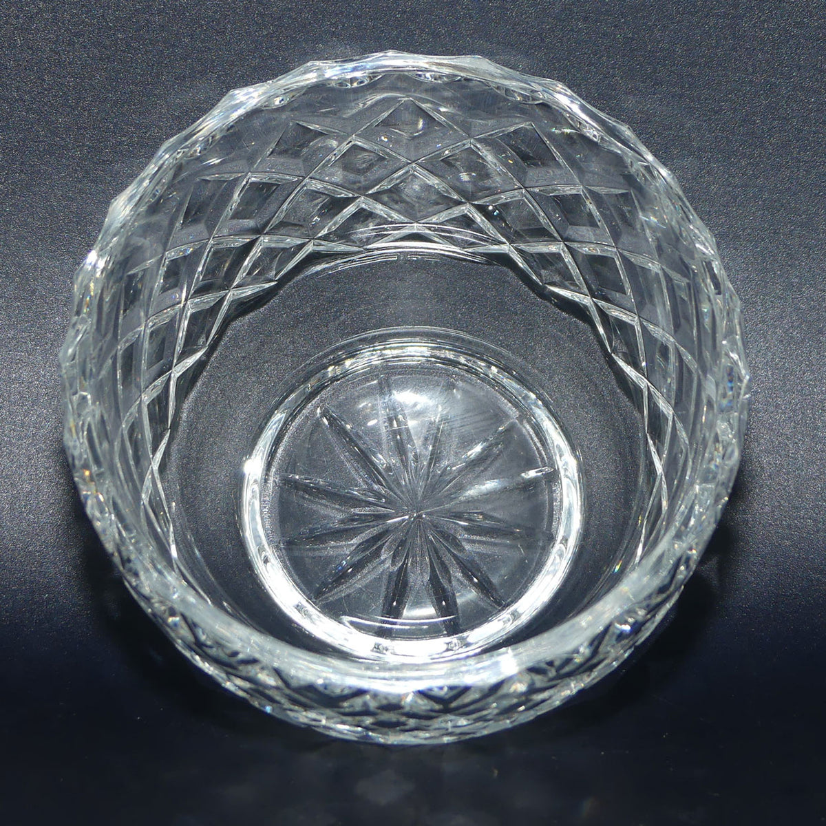 Diamond cut Crystal milk jug and sugar bowl