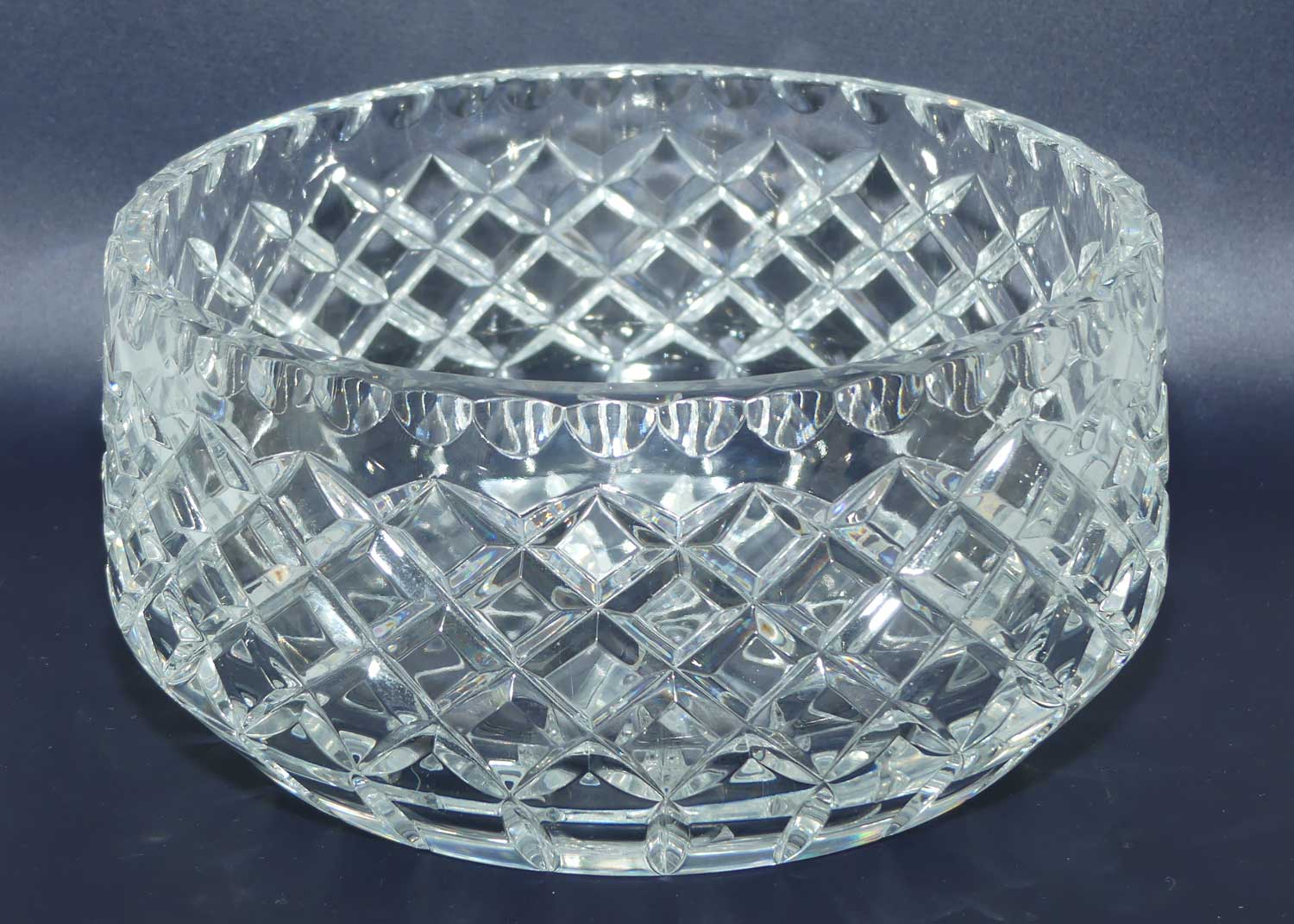 Traditional Diamond Cut Crystal salad bowl + servers