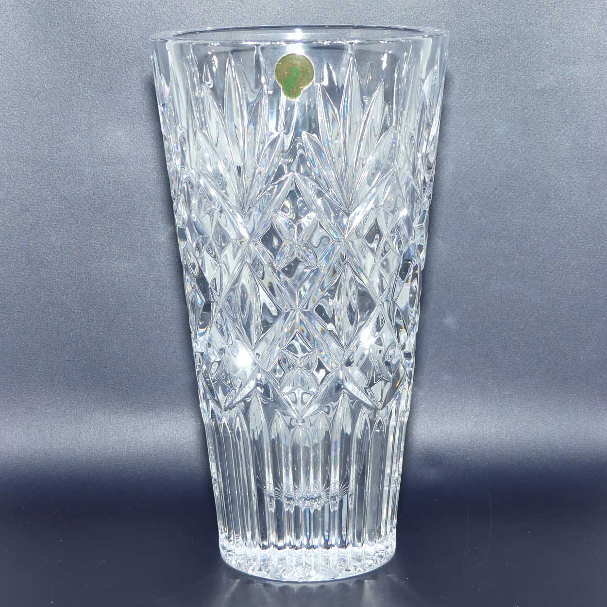 Waterford Crystal | Northbridge pattern | Diamond Cut vase with very heavy base | 25cm