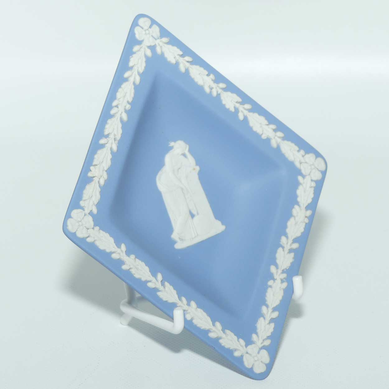 Wedgwood Jasper | White on Pale Blue | Diamond Shape Maiden in Grief tray | no box | #1