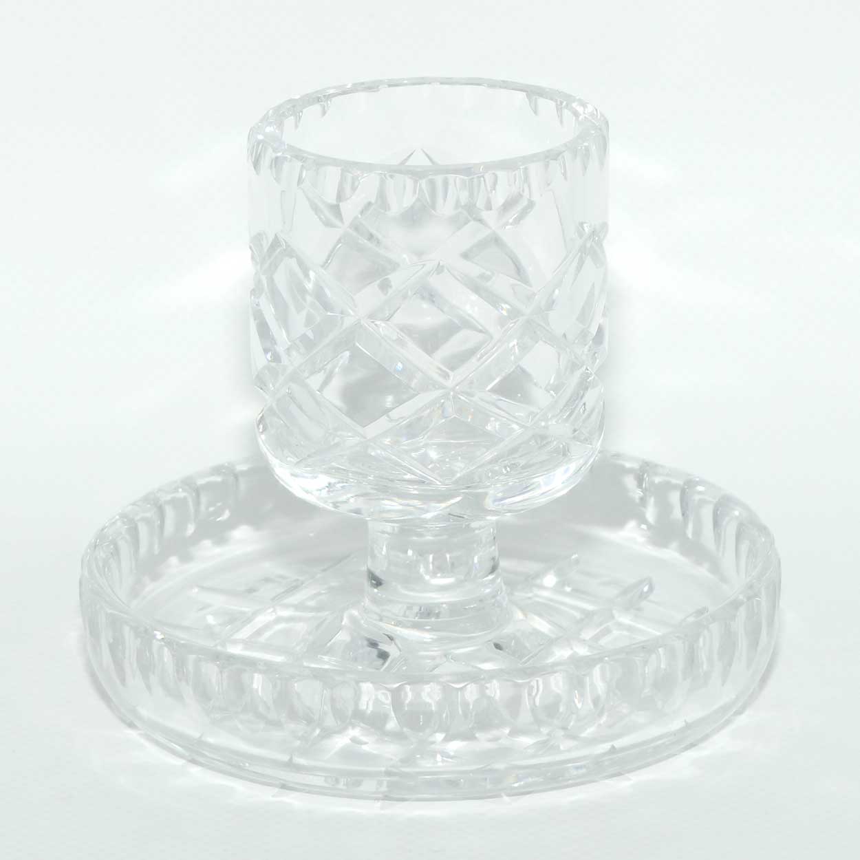Diamond Cut Crystal Dressing Table Candle Holder