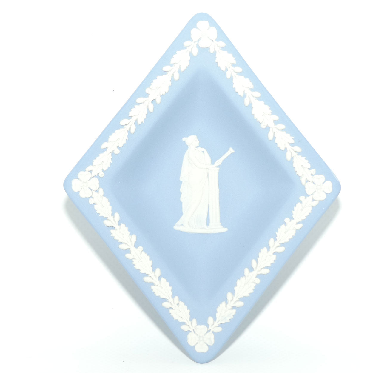 Wedgwood Jasper | White on Pale Blue | Diamond Shape Muse tray | no box | #2