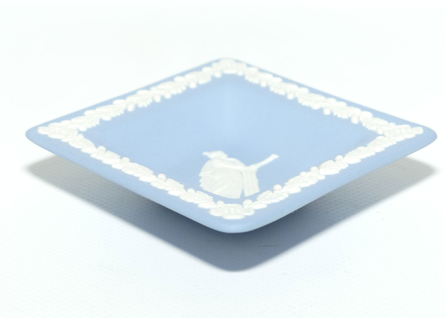 Wedgwood Jasper | White on Pale Blue | Diamond Shape Muse tray | no box | #2