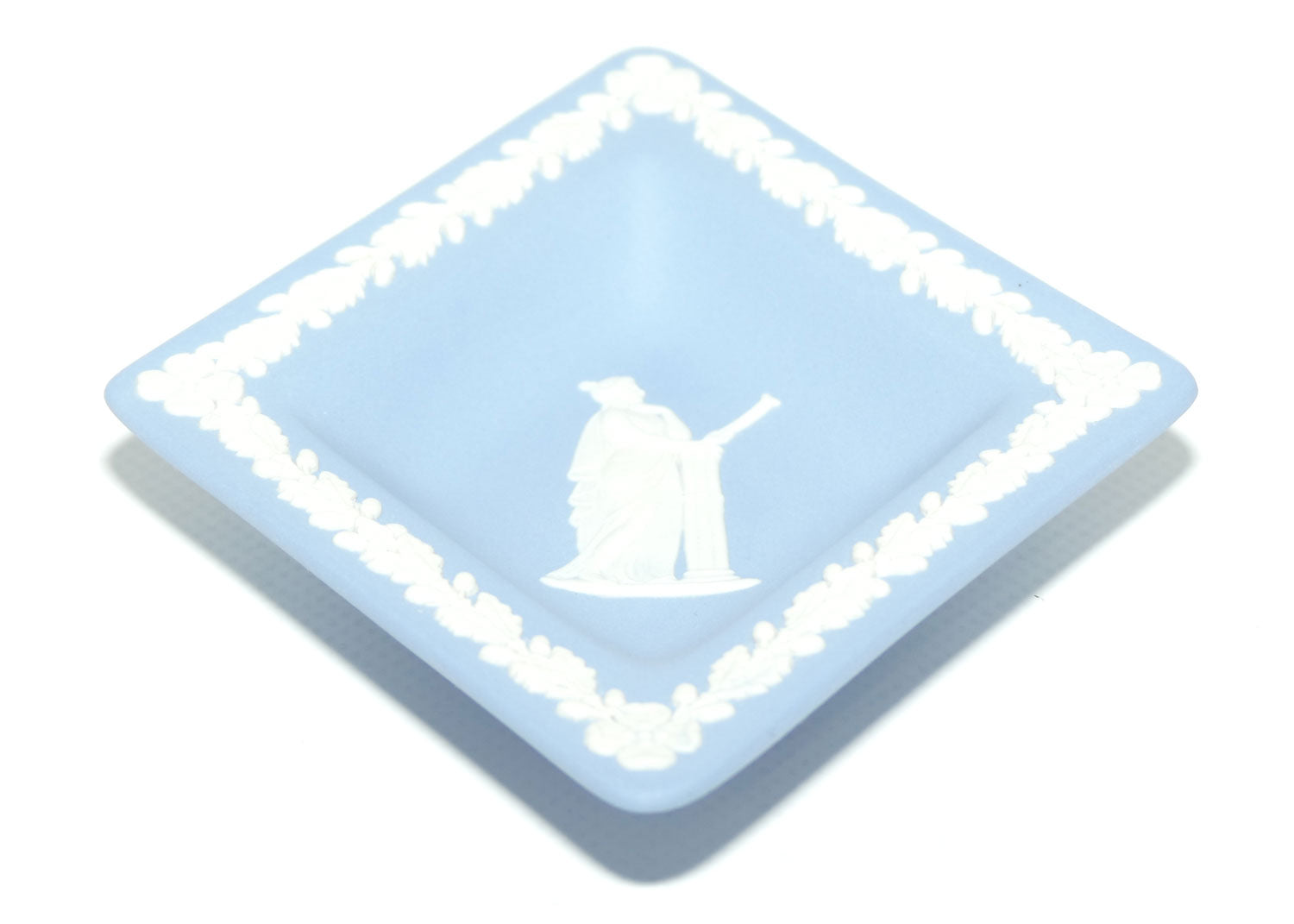 Wedgwood Jasper | White on Pale Blue | Diamond Shape Muse tray | no box | #2