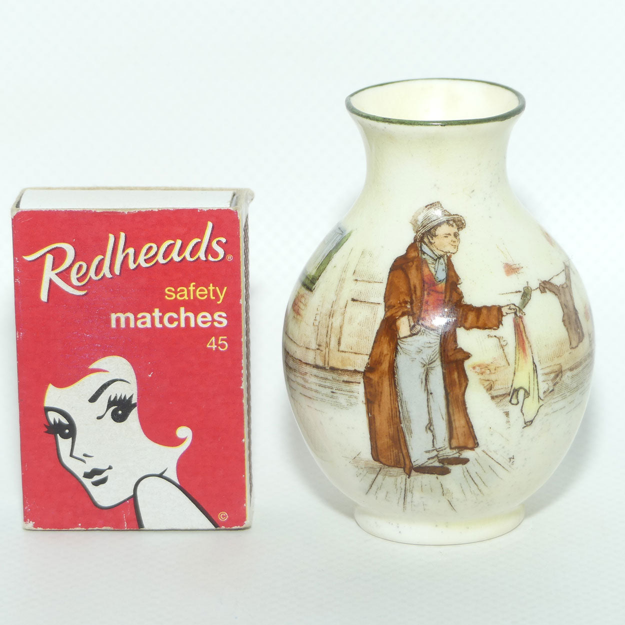Royal Doulton Dickens miniature vase | Ovoid Shape | The Artful Dodger