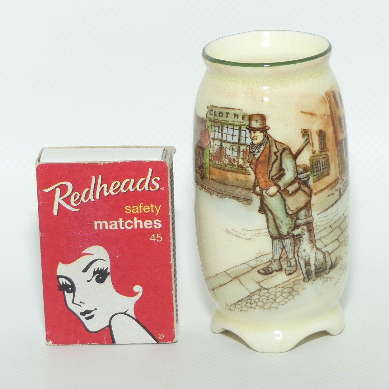 Royal Doulton Dickens miniature vase | Splay feet | Bill Sykes