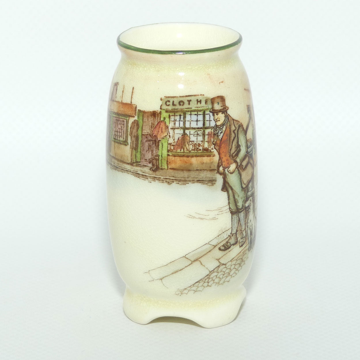 Royal Doulton Dickens miniature vase | Splay feet | Bill Sykes