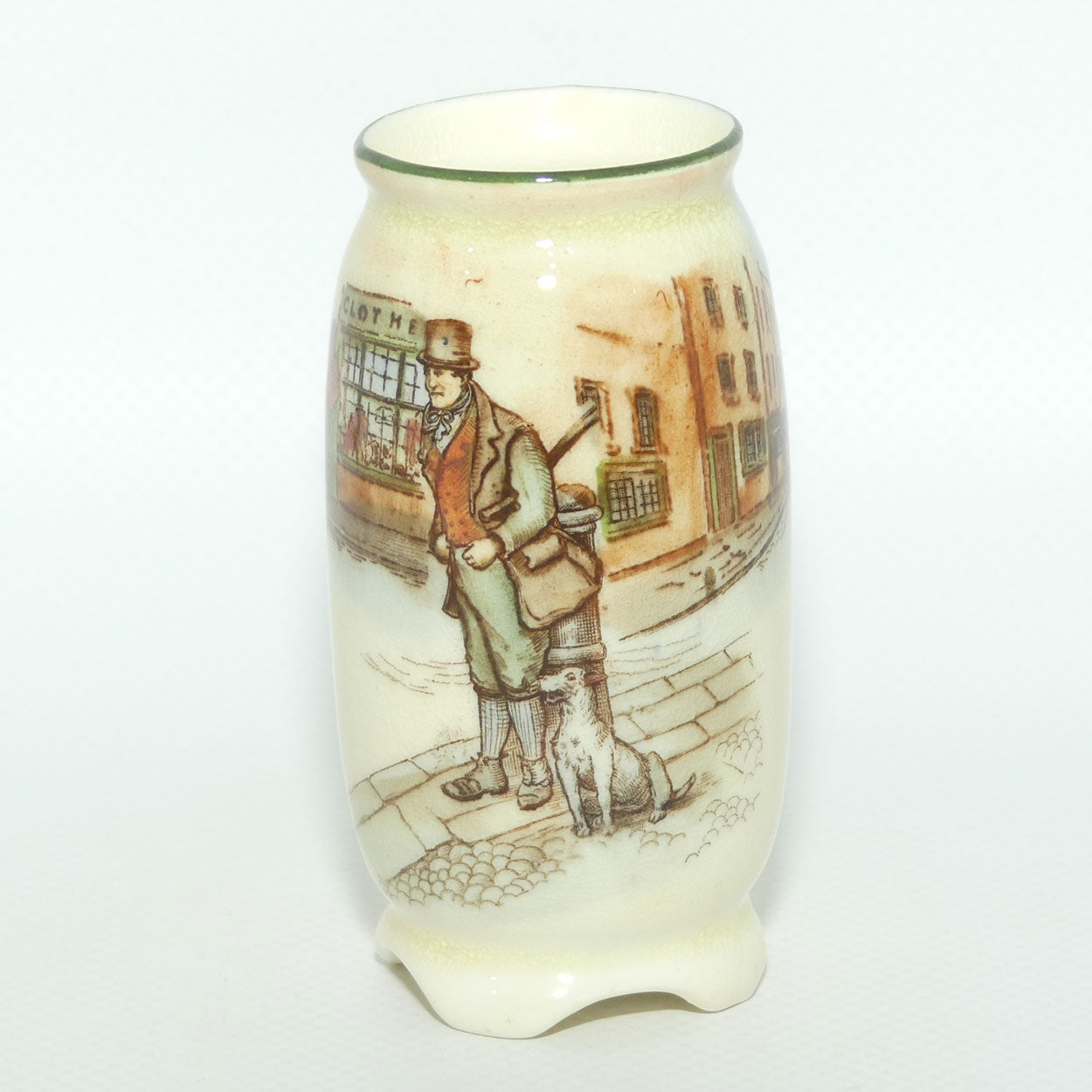 Royal Doulton Dickens miniature vase | Splay feet | Bill Sykes