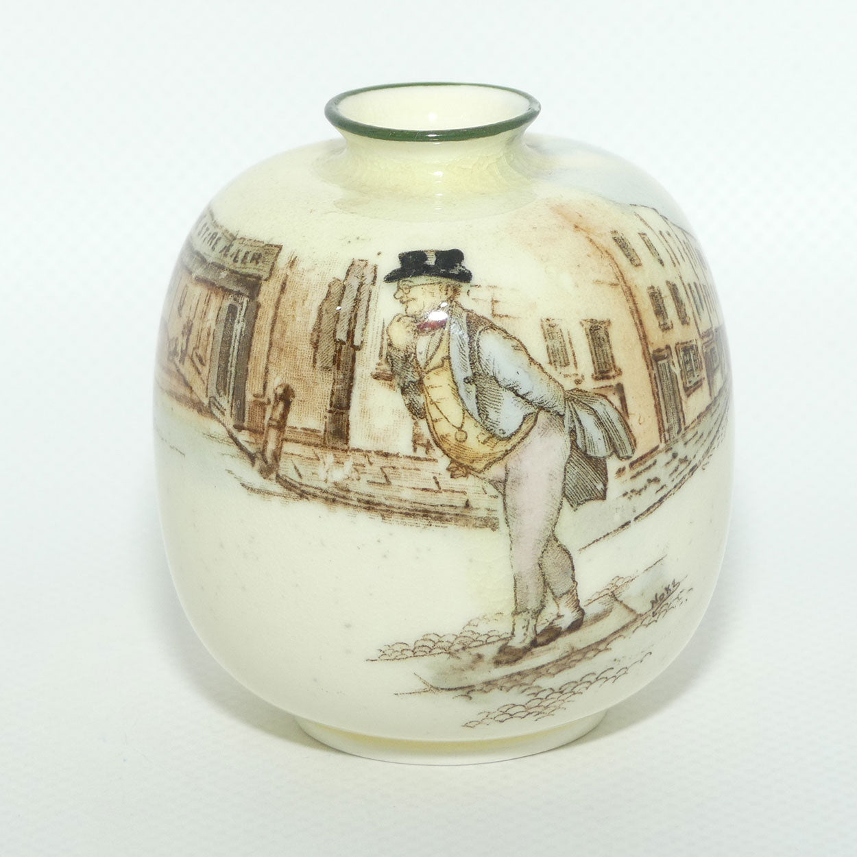 Royal Doulton Dickens miniature ball vase | Mr Pickwick