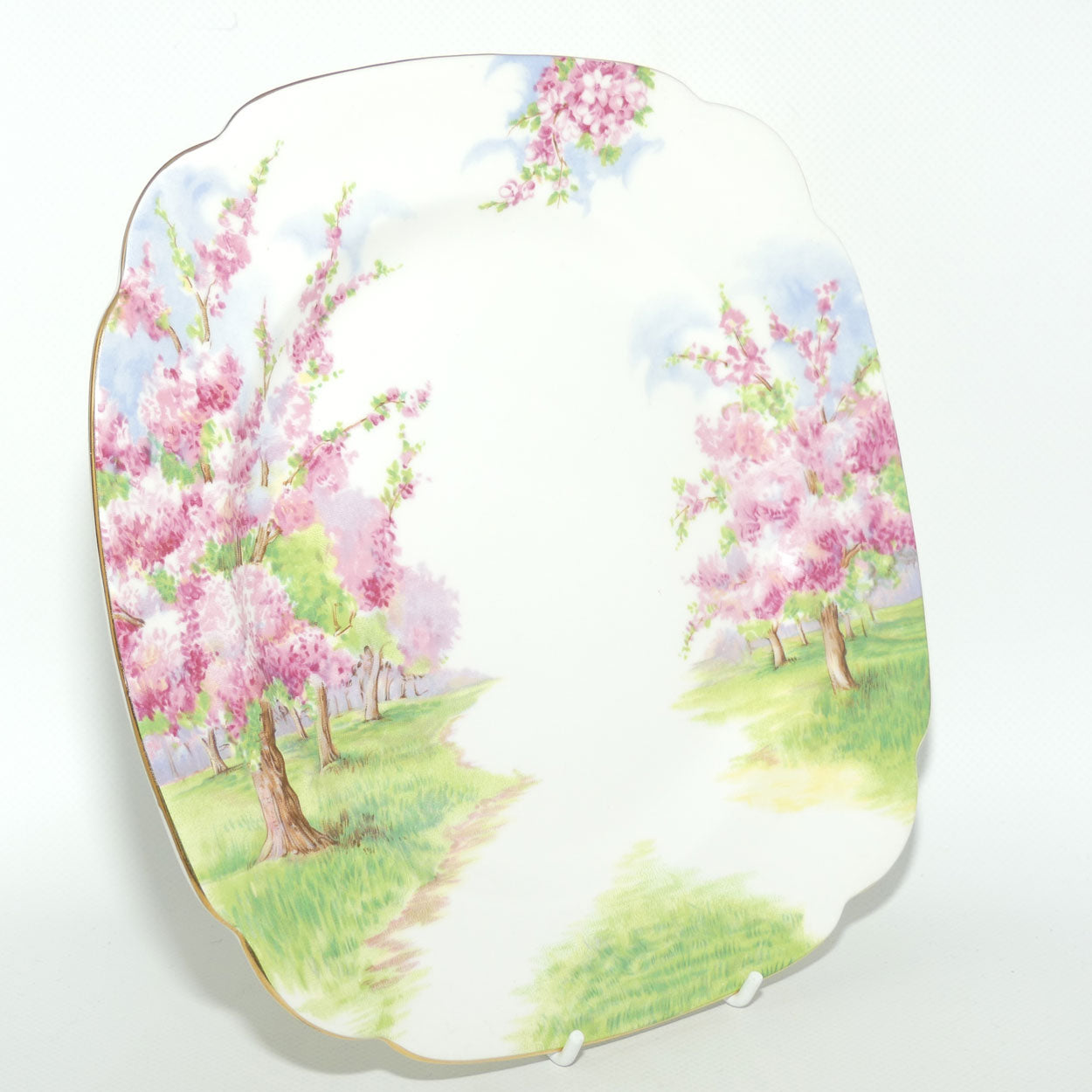 Royal Albert England Blossom Time square dinner plate | 25cm | minor blemish