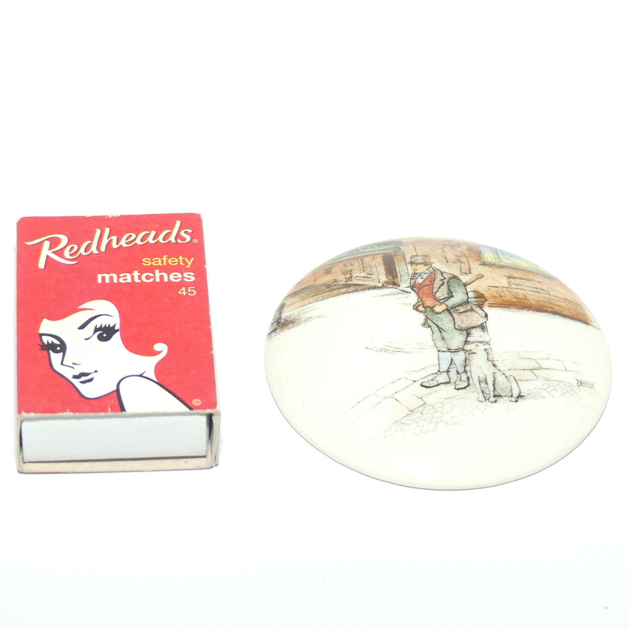 Royal Doulton Dickensware Bill Sykes miniature convex roundel disc