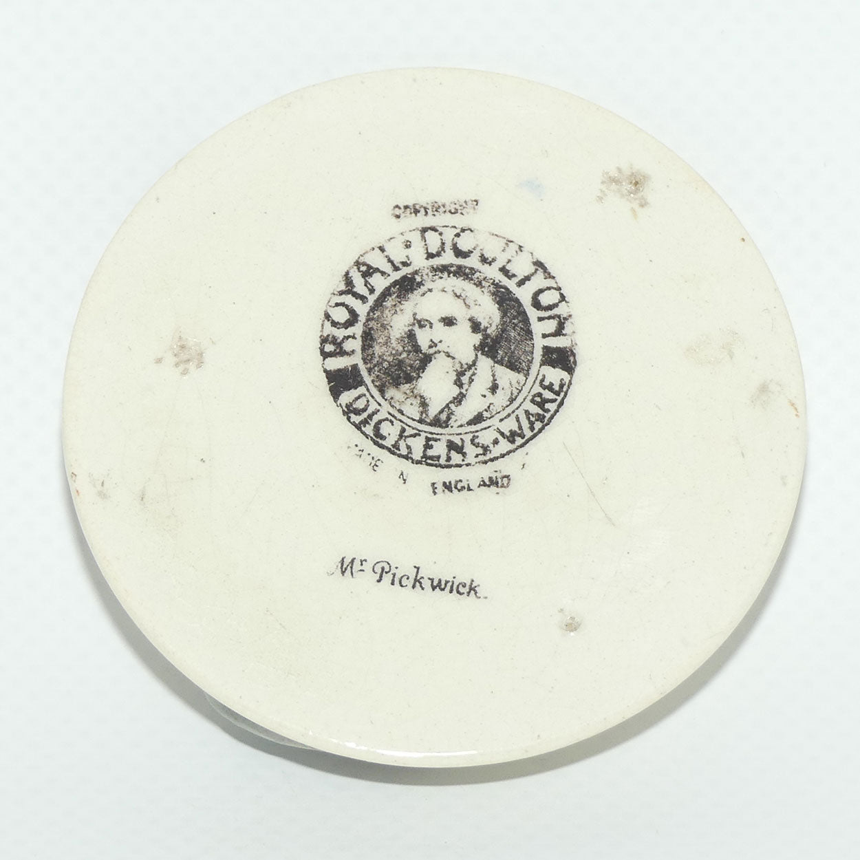 Royal Doulton Dickensware Mr Pickwick miniature convex roundel disc