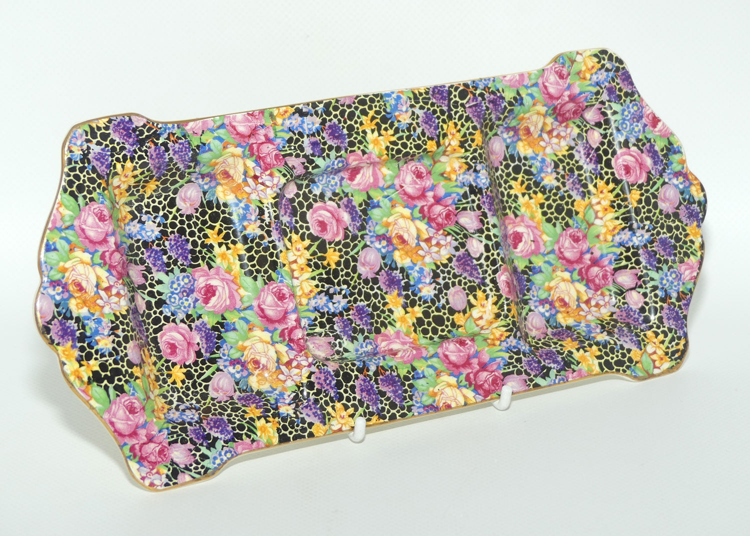 Royal Winton Hazel Chintz pattern divided tray | 3 compartments