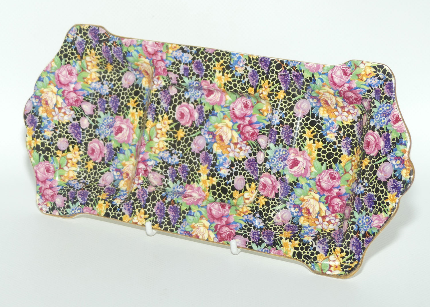 Royal Winton Hazel Chintz pattern divided tray | 3 compartments