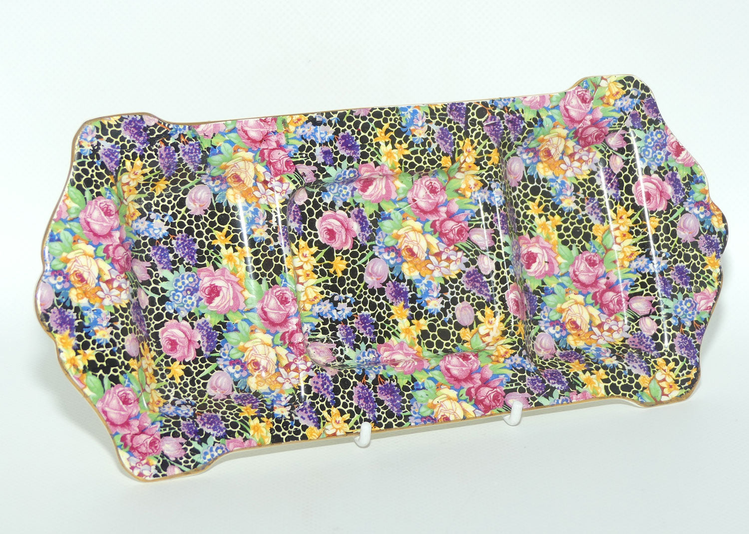 Royal Winton Hazel Chintz pattern divided tray | 3 compartments